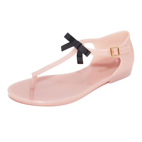 Melissa Shoes - Melissa Thong T-Strap Pink Rubber Sandals US 9